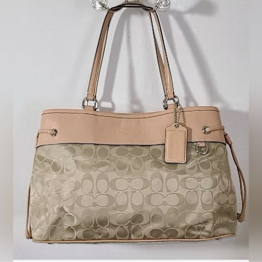 Coach Tan Shoulder Bag with Signature Style